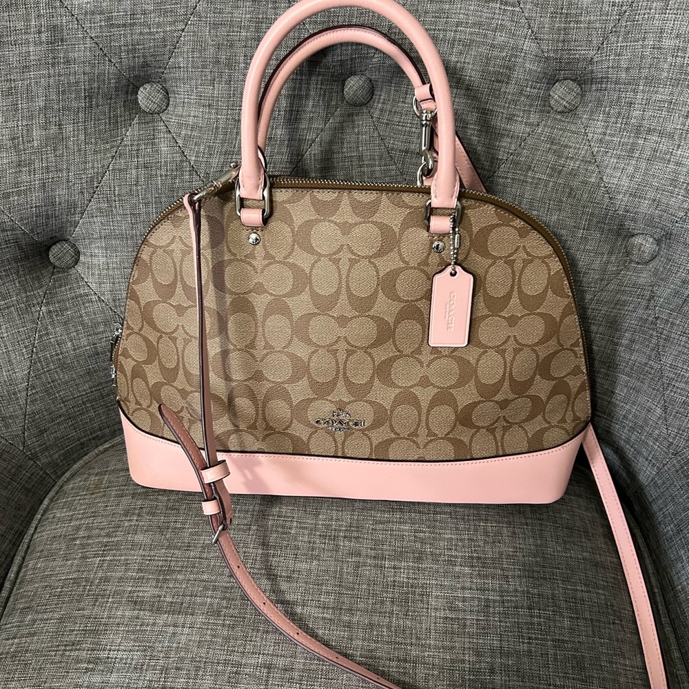 Coach signature print satchel